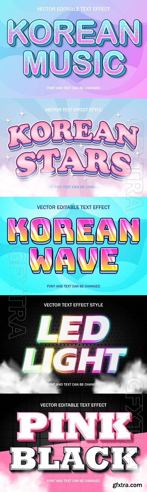 Vector 3d text editable, text effect font design set vol 79