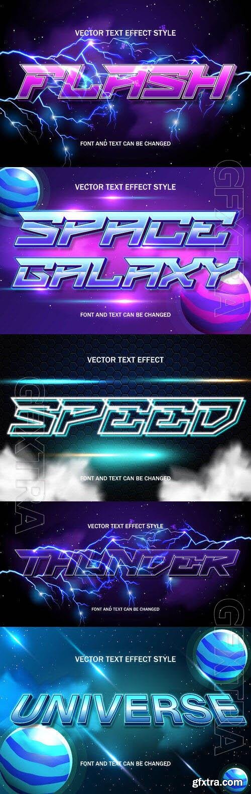 Vector 3d text editable, text effect font design set vol 73