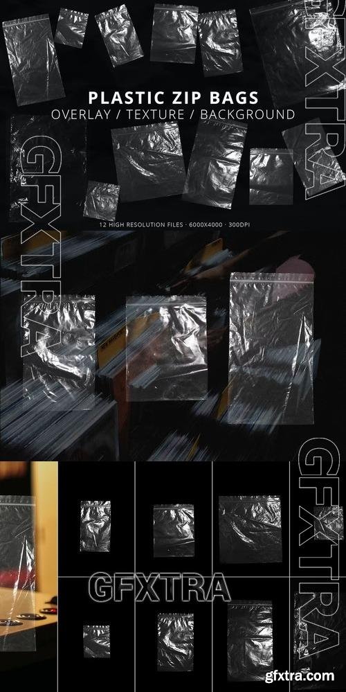 12 Plastic Zip Bags Overlays Textures YZYSWM4