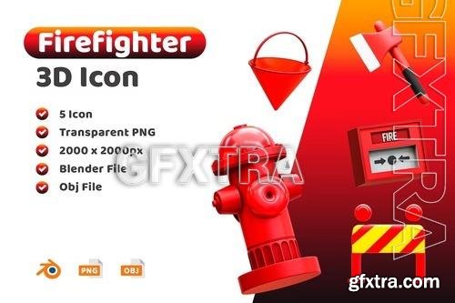Firefighter 3D Icon J4GVNGS