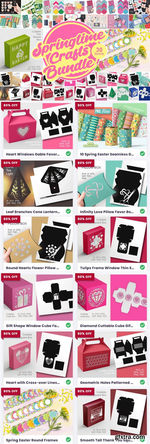 Springtime Crafts Bundle - 30 Premium Graphics Springtime Crafts Bundle - 30 Premium Graphics