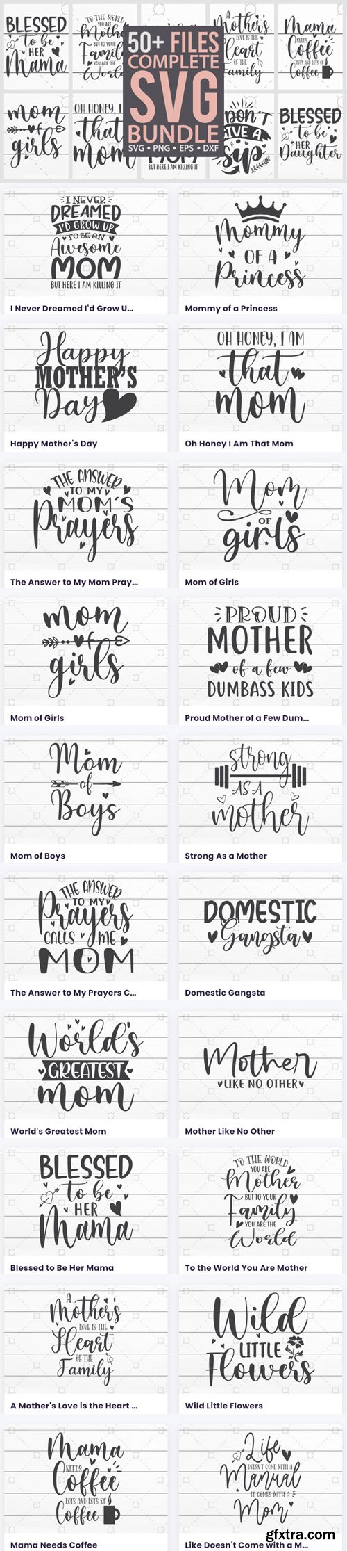 Mom Life SVG Bundle - 20 Premium Graphics  