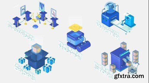 Videohive NFT 3D Isometric Concepts 40773454 Videohive NFT 3D Isometric Concepts 40773454