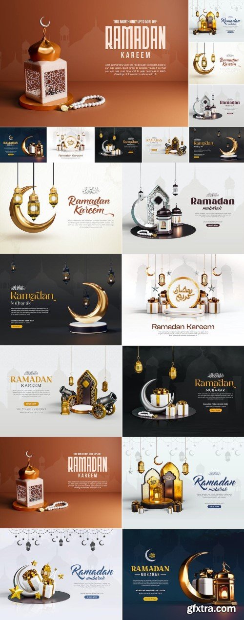Ramadan Kareem Background Set 02