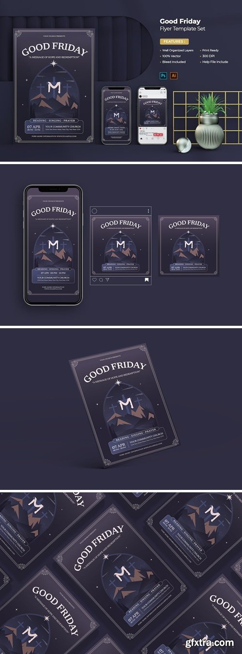 Good Friday Flyer Templates EJFZJ4T