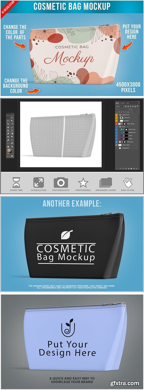 Cosmetic Bag Mockup BTX25T9