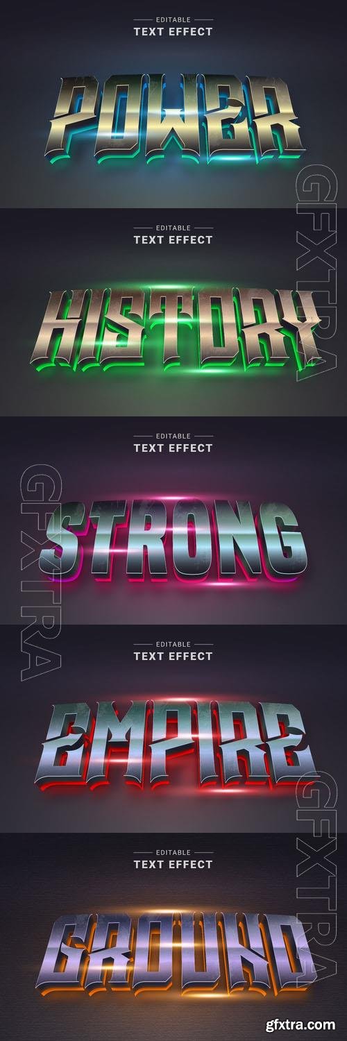 Vector 3d text editable, text effect font design vol 103