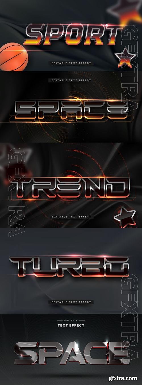 Vector 3d text editable, text effect font design vol 102