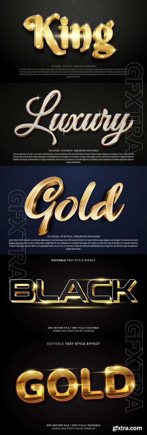 Vector 3d text editable, text effect font design vol 100