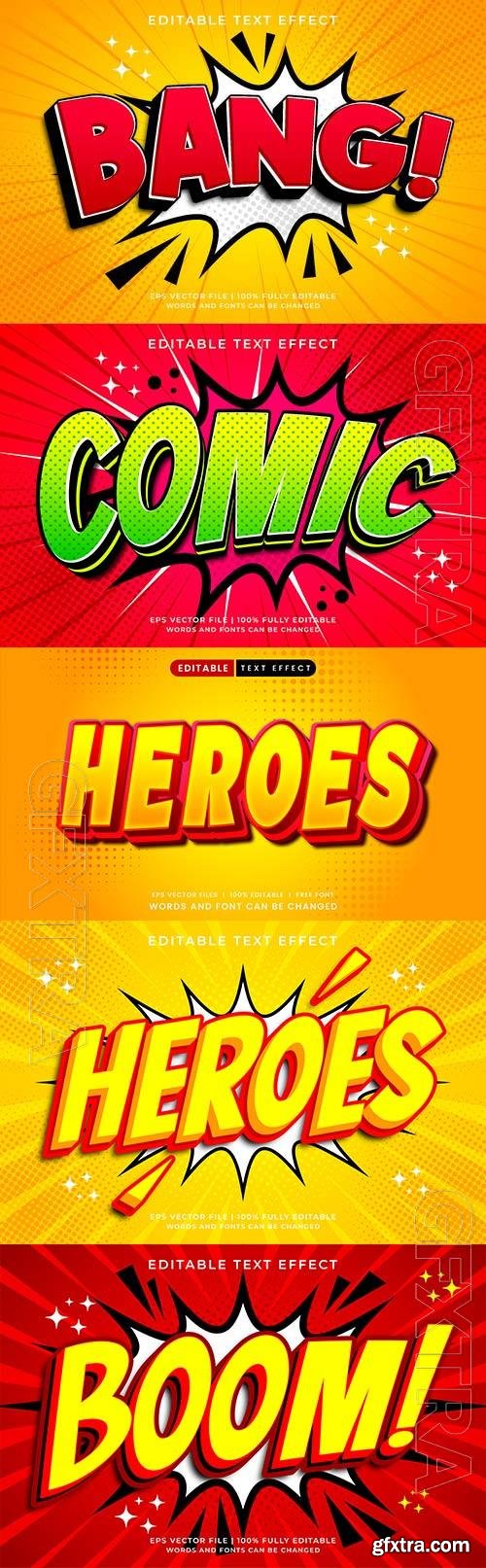 Vector 3d text editable, text effect font design vol 99