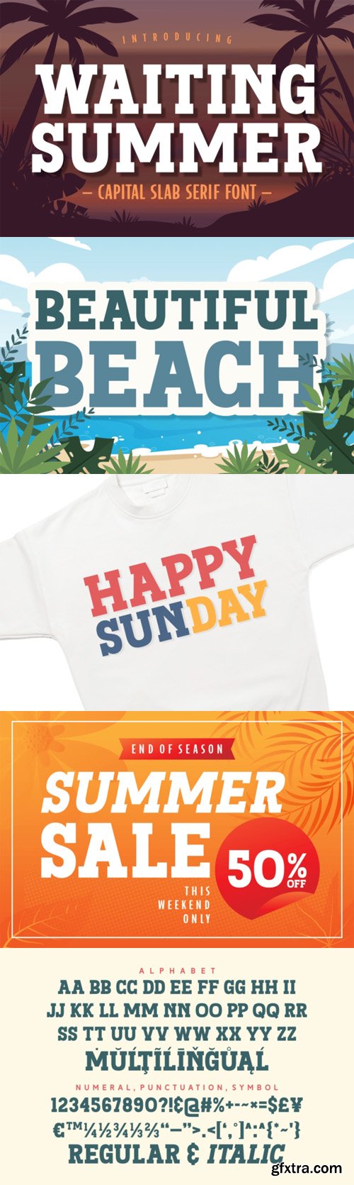 Waiting Summer - Slab Serif Font Waiting Summer - Slab Serif Font