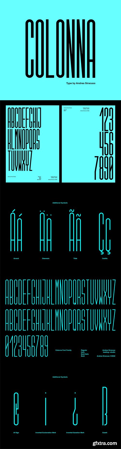 Colonna - Sans Serif Display Font Family Colonna - Sans Serif Display Font Family