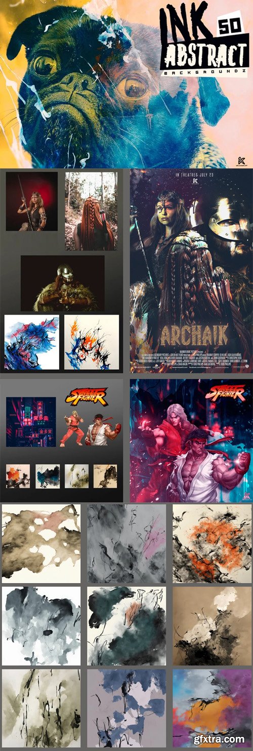 Ink Abstract Textures - 50 Photoshop Overlays Collection Ink Abstract Textures - 50 Photoshop Overlays Collection