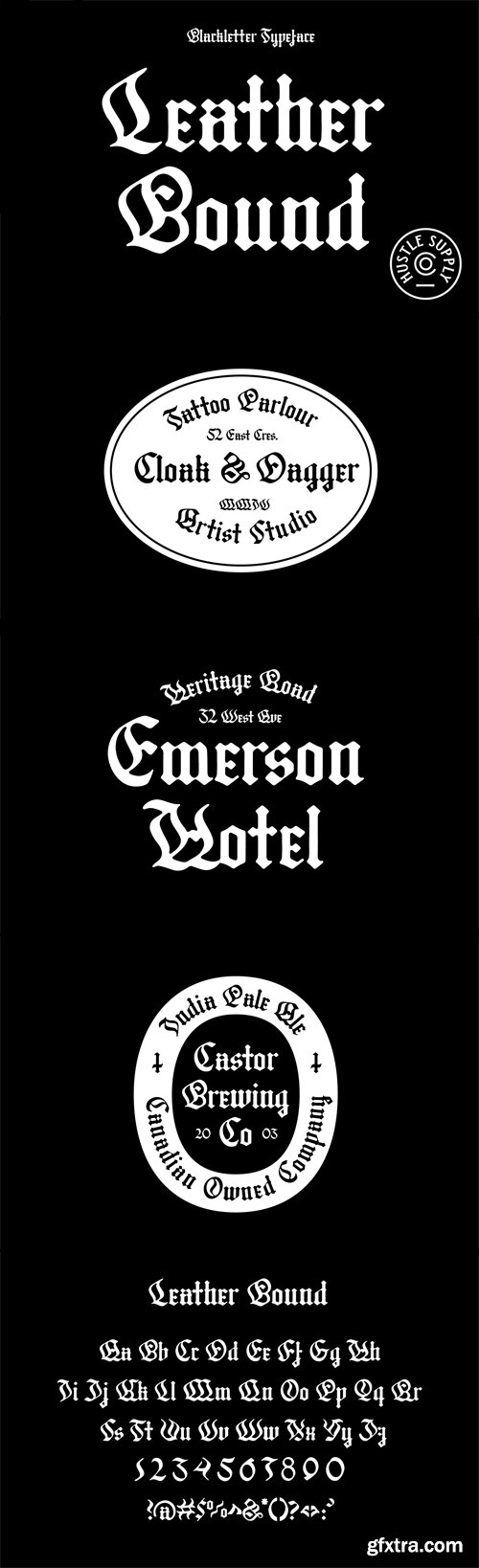 Leather Bound Typeface Leather Bound Typeface