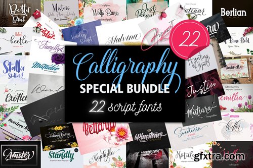 Special Calligraphy Bundle - 22 Premium Fonts