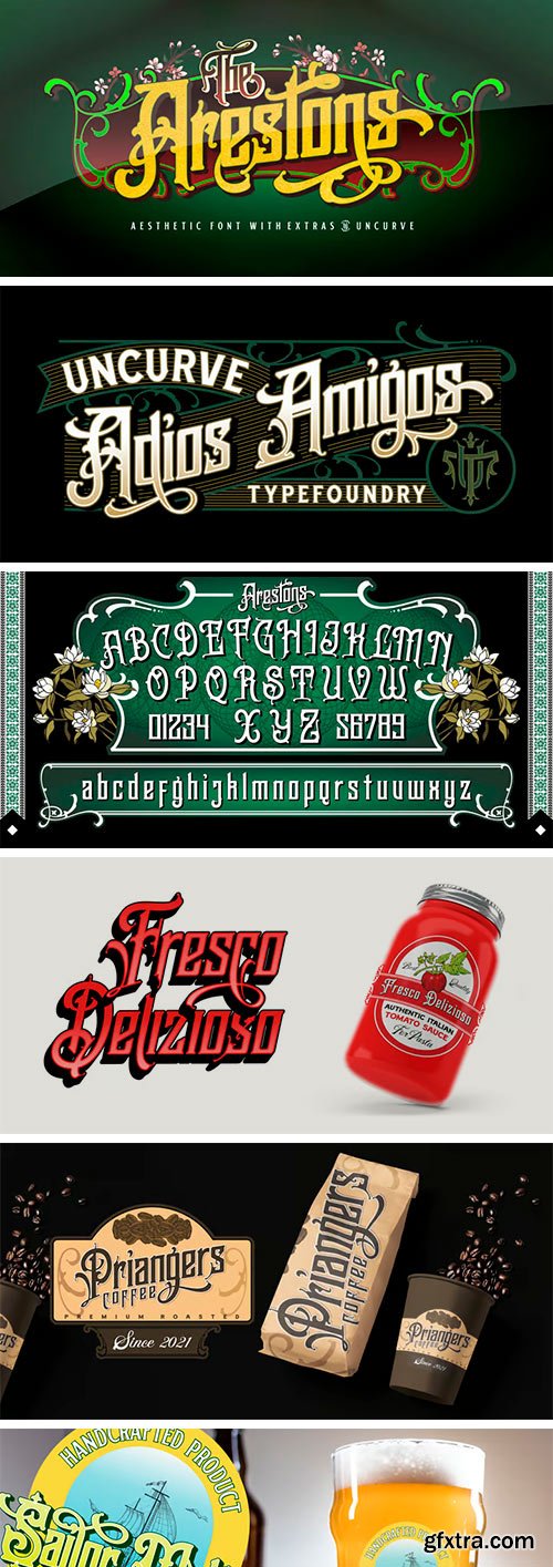 Arestons Font Family Arestons Font Family