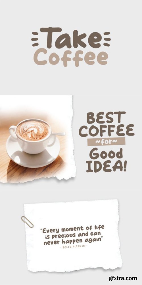 Take Coffee - Fancy Display Font Take Coffee - Fancy Display Font