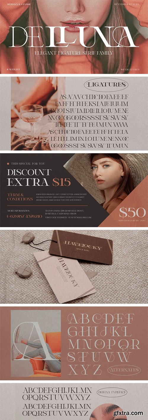 Delluna Typeface Font Family Delluna Typeface Font Family