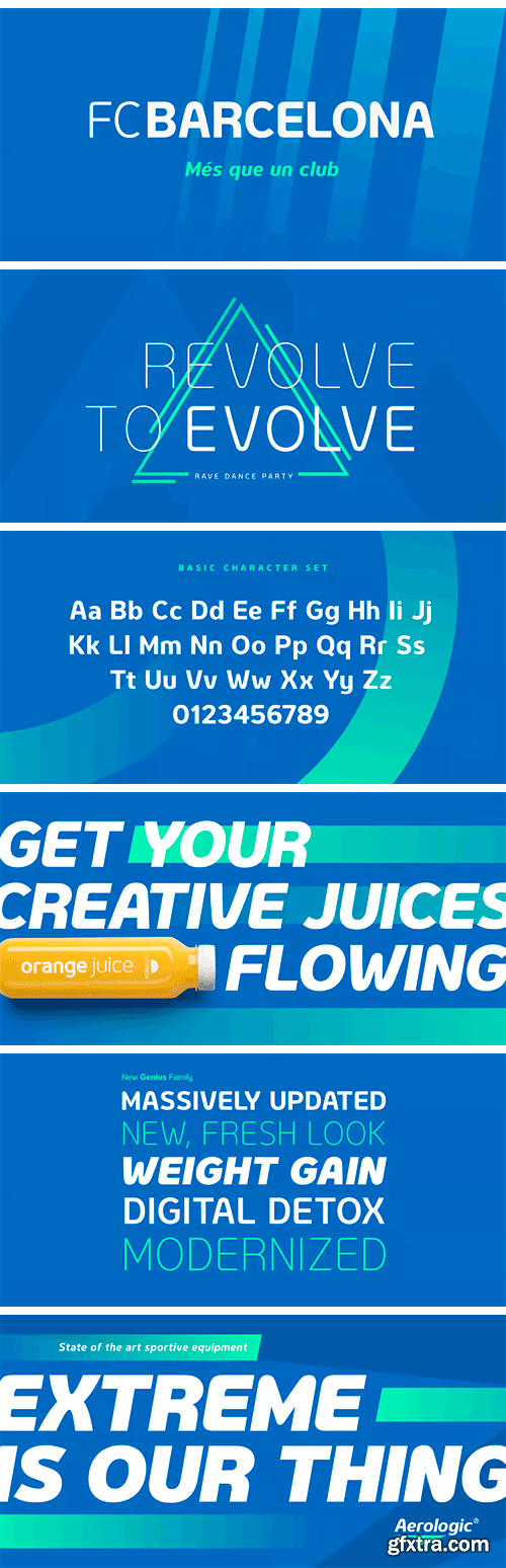 Genius Font Family Genius Font Family