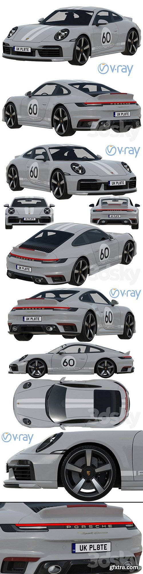Porsche 911 Sport Classic 2023 3D model