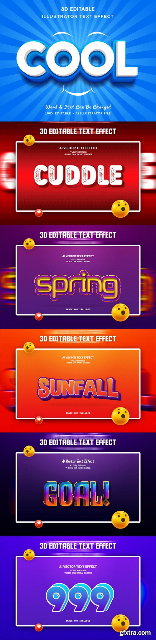 Cool Pack - 3D Editable Text Effects for Illustrator Cool Pack - 3D Editable Text Effects for Illustrator