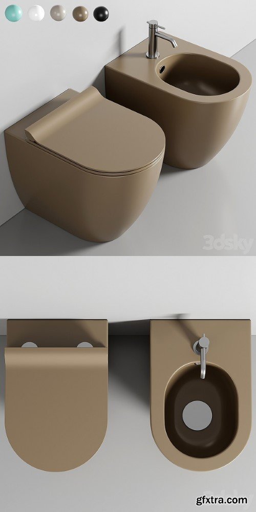 Pro 3DSky - COLOR ELEMENTS 55X36 Toilet By GSI Ceramica