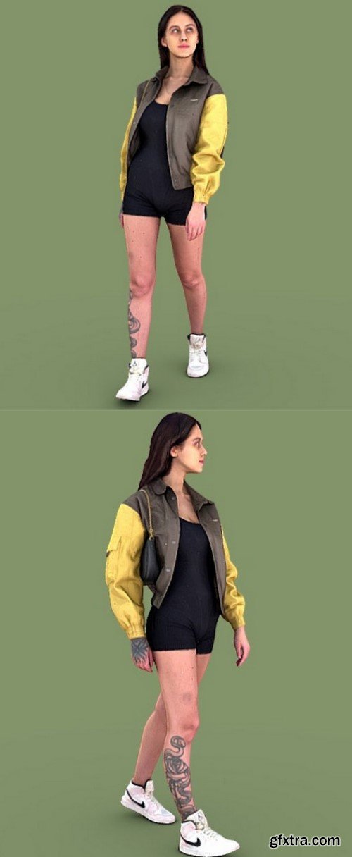 Girl in Nike 3D Model