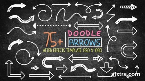 Videohive 75 Doodle Arrow Pack After Effects 43760854