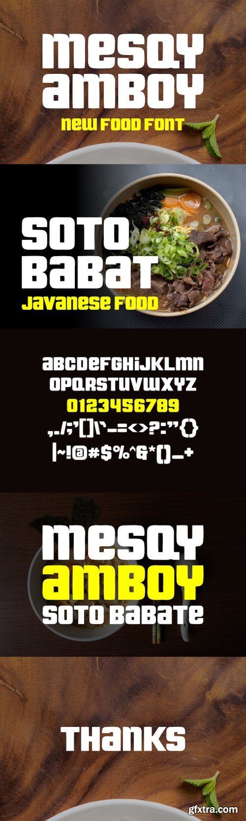 MesqyAmboy - Food Font