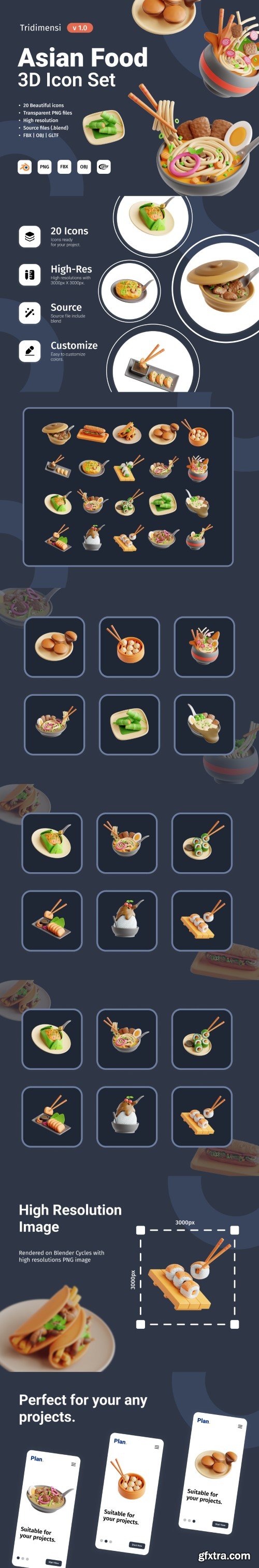 UI8 - 3D Asian Food
