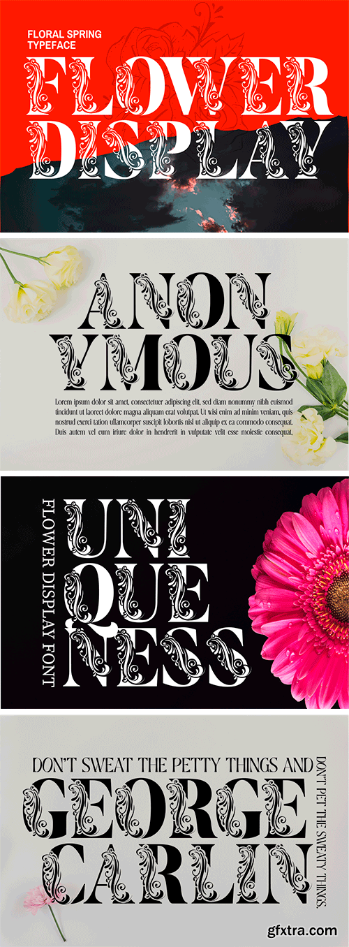 Flower Display Font