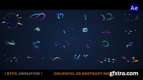 Videohive Colorful 2D Abstract Shape Animations [After Effects] 44399130