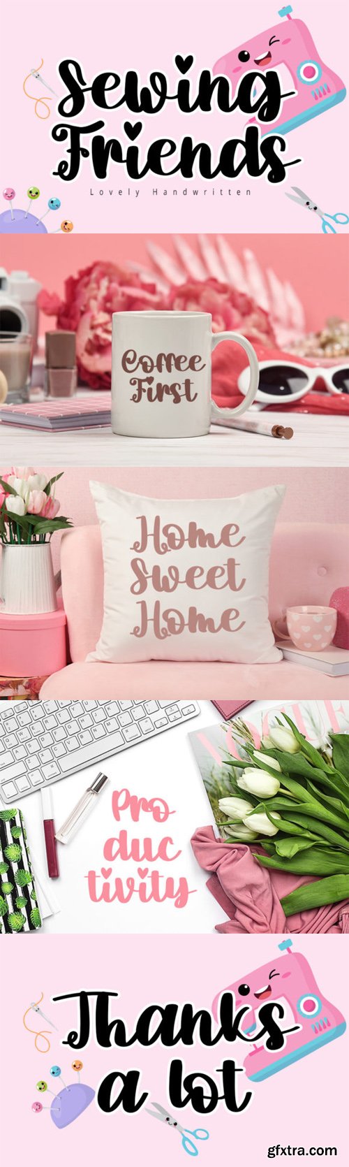 Sewing Friends Handwritten Font Sewing Friends Handwritten Font