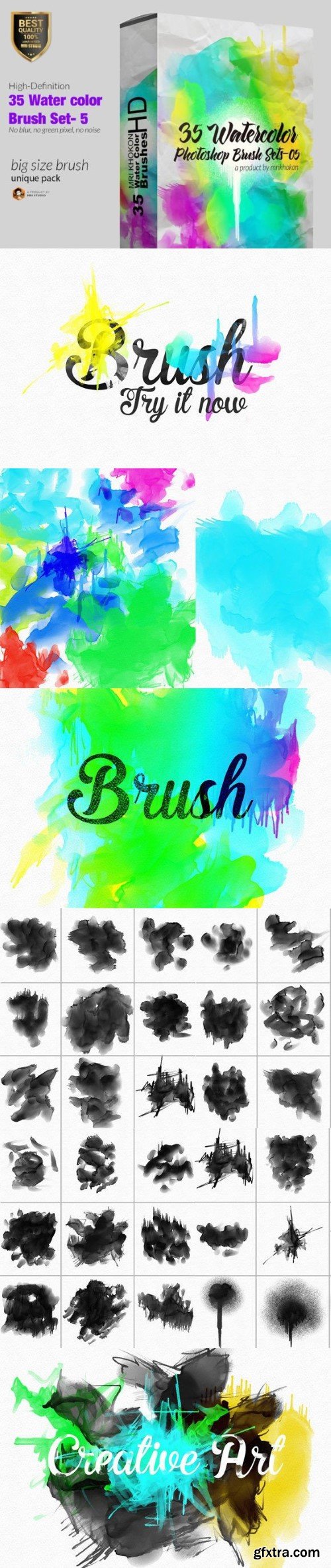 Water Color Photoshop Brush Set-5