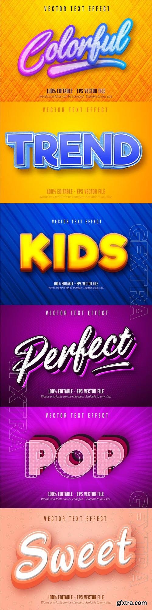 Vector 3d text editable, text effect font vol 112
