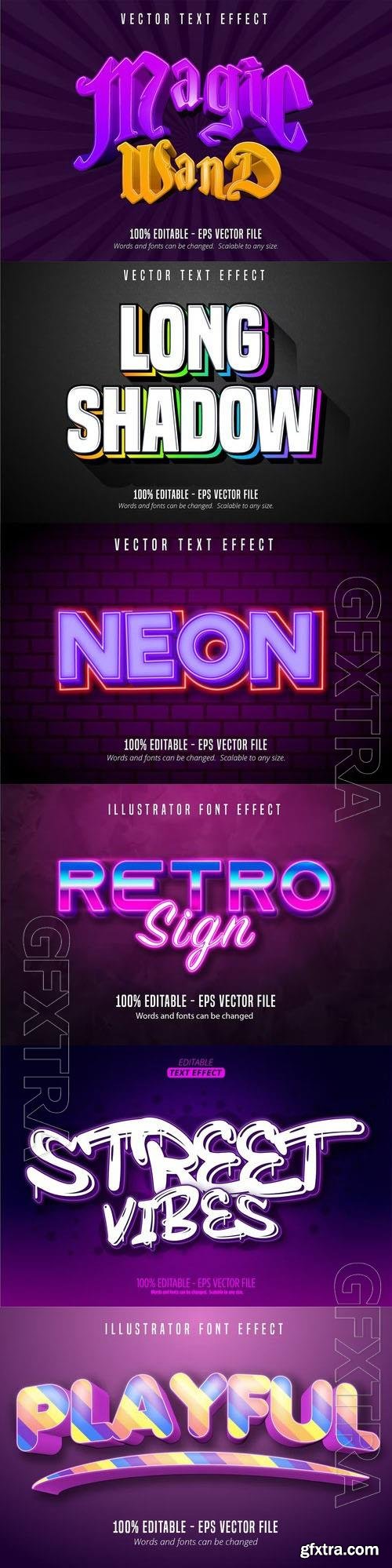Vector 3d text editable, text effect font vol 110