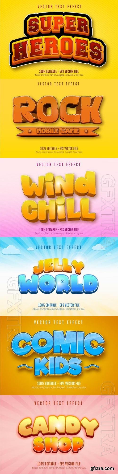 Vector 3d text editable, text effect font vol 109