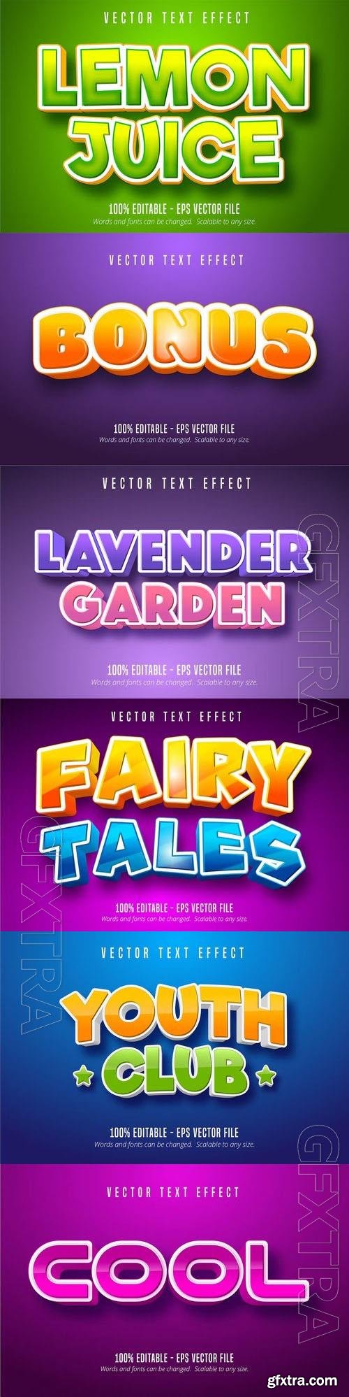 Vector 3d text editable, text effect font vol 108