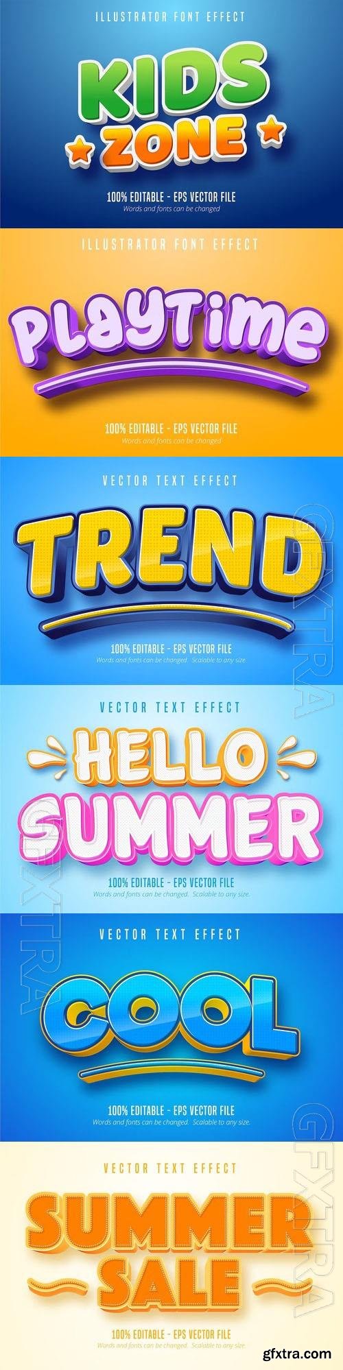 Vector 3d text editable, text effect font vol 107