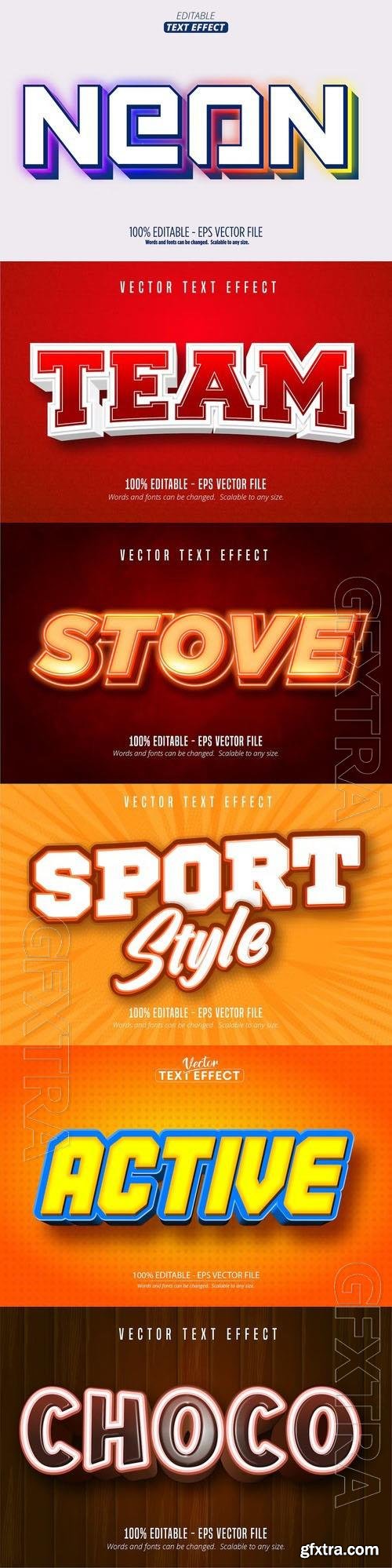 Vector 3d text editable, text effect font vol 106