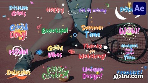 Videohive Abstract Cartoon Colorful Titles for After Effects 44392324