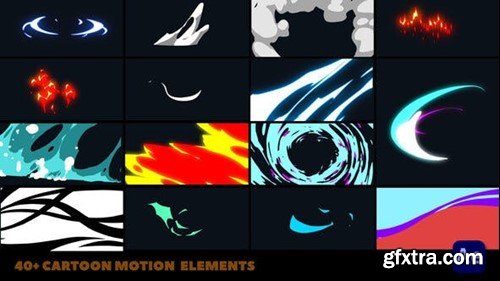 Videohive Colorful 2D Cartoon Motion Elements [After Effects] 44440495