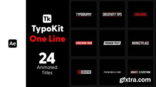 Videohive Typo Kit One Line Titles for After Effects 44488316 Videohive Typo Kit One Line Titles for After Effects 44488316