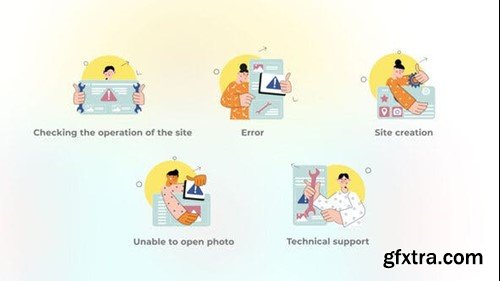 Videohive Technical Support - Big Hands Flat Concepts 44462541