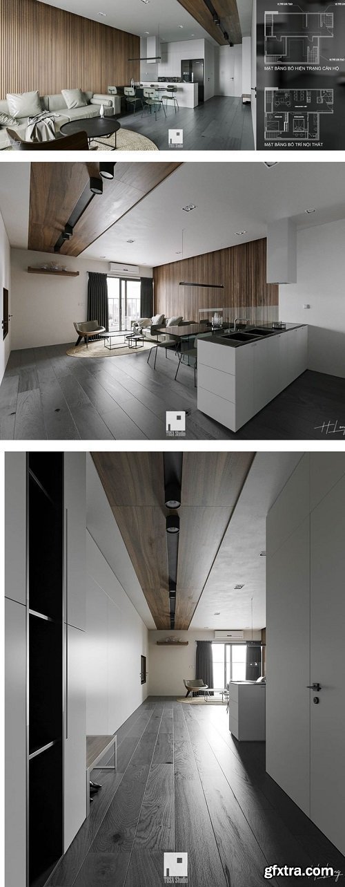 Interior Kitchen - Livingroom By NguyenHaiLong