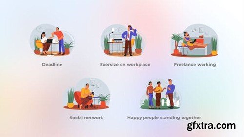 Videohive Different Work - Flat Concepts 44510266