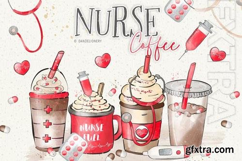 Nurse Coffee design png file