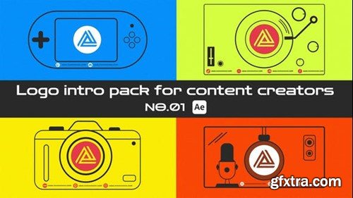 Videohive Logo intro pack for content creators 44334748