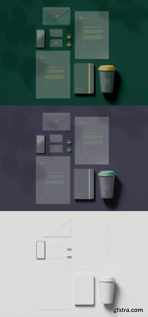 Stationery Set with Two Pens Mockup 431777573