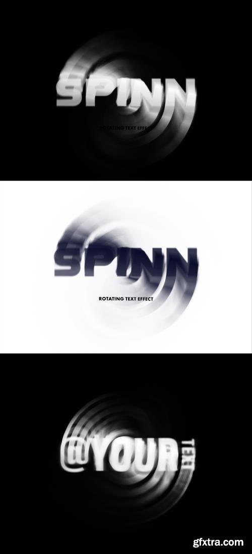 Spinning Text Effect 436105700